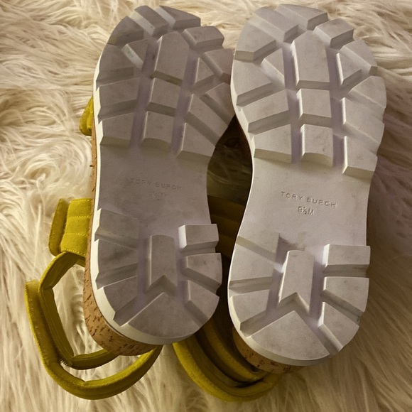 TORY BURCH puffy sport Sensory suede platform Yuzu wedges - Picture 10 of 15